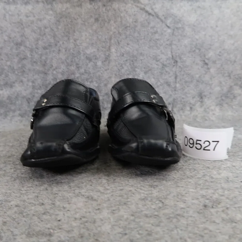 Bonafini Shoes Kids 7 Dress Loafers Slip On Leather Black Classic Toddler Boys